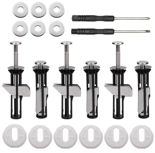 6 Stück WC Sitz Befestigung Toilettendeckel Schrauben Edelstahlmutter Schraube Toilettensitz Befestigung Expansionsschraube für Toilettensitz Abdeckung Toilettensitz Reparaturteile Teile