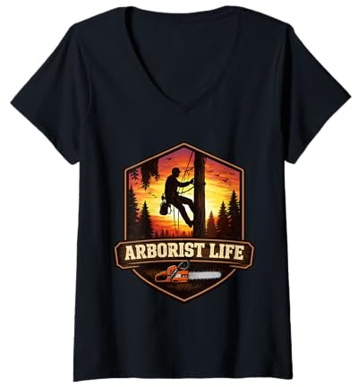 Femme Arborist Life Arboriculteur de bûcheron T-Shirt avec Col en V