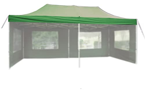 Nexos Pavillondach Ersatzdach Wechseldach für Profi Falt-Pavillon 3x6m - Dachplane 270g/m² PVC-Coating versiegelte Nähte wasserdicht – Farbe: grün