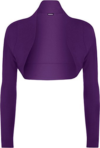 WearAll - Boléro Cardigan à Manches Longues - Hauts - Femmes - Pourpre - 36-38