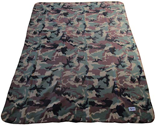 Commando Industries Kuschlige Flauschige Army Style Picknick Decke Outdoordecke 140 * 190cm (Woodland)