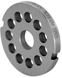 Wolfcut R70 Fleischwolfscheibe mit 10,0 MM Bohrung System Unger Codiert mit 2 Nuten Werkzeugstahl