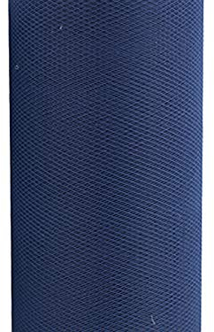 Creativery 9m Tüll Deko Stoff 50cm Tüllband Netz Rolle Tüllstoff Tütüs Hochzeit dunkelblau Navy 370