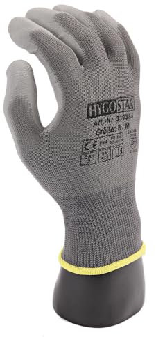 FRANZ MENSCH Top-Nylon-Schutzhandschuh, Premium-Arbeitshandschuh, Nylon-Mechaniker-Handschuh, Größe:S