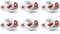 Guzzini 8008392290063 Set DE 6 A' Cafe avec sous-Tasses Love