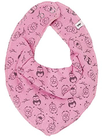 Pippi Mädchen Baby Dreieckstuch Halstuch Lätzchen in verschiedenen Designs (Eulen auf altrosa)