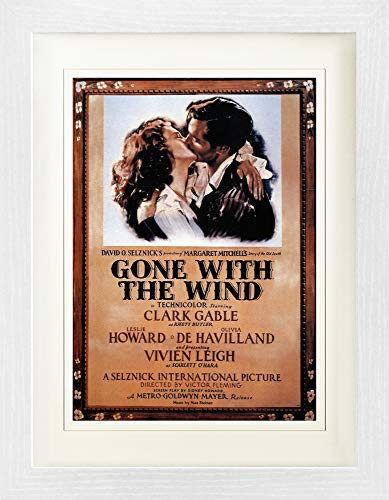 1art1 Vom Winde Verweht Poster Clark Gable Und Vivien Leigh, 1939 Gerahmtes Bild Mit Edlem Passepartout | Wand-Bilder | Im Bilderrahmen 40x30 cm