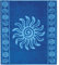 Delindo Lifestyle Frottee Strandtuch Tropical Sun blau XXL, 100% Baumwolle, Strandlaken ist 180x200 cm groß