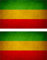 Akachafactory 2X Sticker Aufkleber Flaggen Flagge Fahne Vintage Rasta Reggae