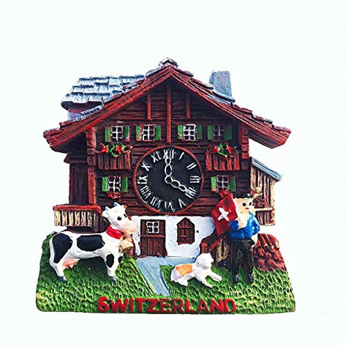 Weekino Kuckucksuhr Schweiz Kühlschrankmagnet 3D Polyresin Touristische Stadtreise City Souvenir Collection Geschenk Starker Kühlschrank Aufkleber