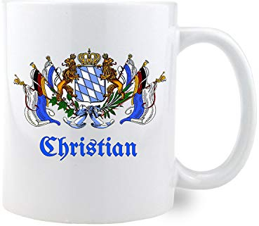 Bavariashop Kaffee Haferl Bayern mit Wunschname, Hochwertige und individuell gefertigte Kaffeetasse aus Bayern
