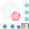 K KUMEED 7 Stück Epoxidharz Formen Blume, Epoxidharz Formen Untersetzer Resin Starterset Silikonform Blume, Silikonform Epoxidharz Blumen Silikonform for Gips, Sojawachs Kerzen, Handwerk