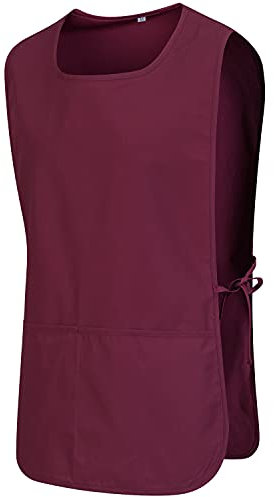 MISEMIYA - Delantal Limpieza Uniforme Laboral CLINICA MÉDICOS Limpieza Veterinaria Sanitarios HOSTELERÍA- Ref.868 - L, Granate 68