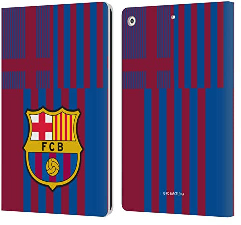 Head Case Designs Licenciado Oficialmente FC Barcelona Casa Kit Escudo 2021/22 Carcasa de Cuero Tipo Libro Compatible con Apple iPad 10.2 2019/2020/2021