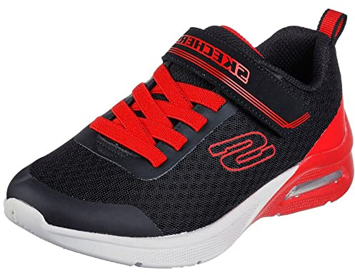 Skechers Microspec Max - Gorvix 403773L-BKRD, Boy Sneakers,Sports Shoes, Black, 36 EU