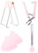 Jicyor Anti-Scalding Hot Plate Set - 4 Piece Gripper Kit with Plate Tong, Bowl Tong, Mini Food Clip and 2 Silicone Gloves