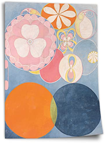 Printistico Poster Hilma af Klint - The Ten Largest, No 2 Kunstdruck ohne Rahmen, Wandbild - A4, A3, A2, A1, A0, XXL - Wohnzimmer, Schlafzimmer, Küche, Deko