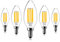 Spacelumen E14 LED Candle Bulbs Small Screw, Dimmable Edison LED Light Bulb, 6W 2700K Candle Light Bulbs for Chandeliers Ceiling Lights, Pack of 5