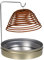 MIJOMA Natürliche Zitronengras Citronella Räucherspirale - 3 Spiralen in Metalldose mit Halterung, je 8 Std Brenndauer, Ideal für Innen, Garten, Terrasse, Camping