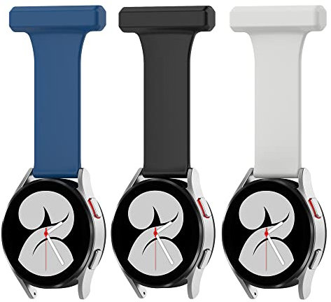 Chofit Krankenschwester-Uhren-Brosche, weiches Silikon, kompatibel mit Samsung Galaxy Watch 4/Garmin Venu 2 Plus/Amazfit GTS 3 GTS 2 Mini 20 mm (3A)