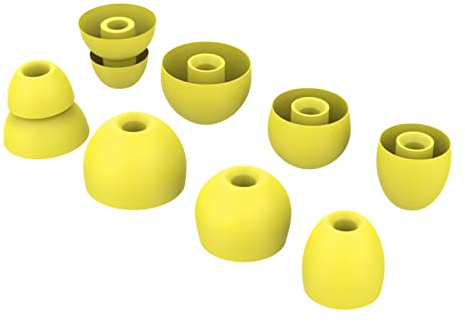 Toxaoii 8pcs Replacement Earbuds Eargels Silicone Ear Tips Compatible with Beats by dr dre, Powerbeats Pro, Beats x, Urbeats Wireless Earphone (Yellow)