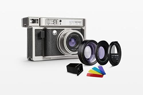 Lomography Lomo'Instant Wide Kamera & Objektive Monte Carlo Leder schwarz