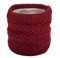 Tbkoly Modischer Schal Wickelschals Poncho Schal, warmer Unisex Rundhals Schal Frauen Winter einfarbiger dicker Strickfellschal warmer Kaschmirschal einfacher Beanie Schal (Farbe: 4, Größe: A)