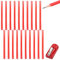 Helweet Zimmermannsbleistift, Baubleistift, Holzbearbeitung Bleistifte, Baustift-Markierwerkzeug, Zimmermann Bleistift Set, zum Markieren und Anzeichnen auf der Baustelle, 20 Stück, mit Anspitzer