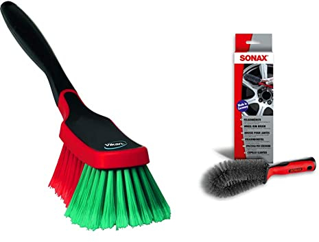 Vikan 525252 Multibürste/Felgenbürste, 310 mm & SONAX FelgenBürste zur Entfernung von hartnäckigen und schwer zugänglichen Verschmutzungen von Stahl- und Alufelgen | Art-Nr. 04179000
