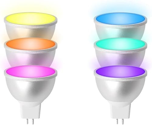 BENEXMART WiFi MR16 Tuya Lampadine a Led Intelligenti, 12V 5W RGBCW Dimmerabile Faretto GU5.3 Lampadina LED WiFi, Compatibile con Alexa Google Home Controllo Vocale (6)