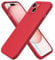 ACRONIX for iPhone 15 Case 6.1 with 1 x Screen Protector, Silky-Soft Touch Liquid Silicone Shockproof Rubber Cases Comprehensive Protection Cover for iPhone 15-Red