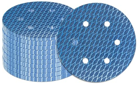 GZKTY 50 pezzi Dischi Abrasivi eccentrici 150mm Grana da 60/80/120/180/320 Per Levigatrice Rotoorbitale Professionale