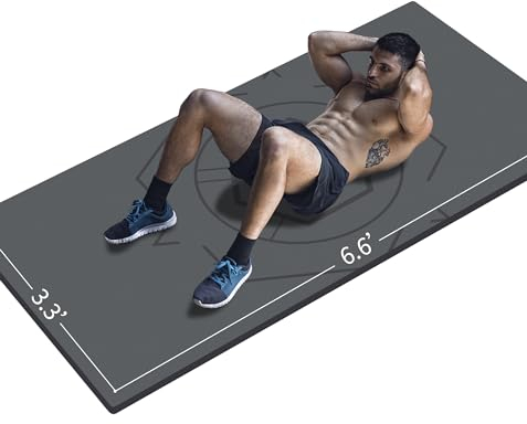 LaiEr Yoga Matte Extra Größe TPE Übungsmatte für Männer rutschfeste Matte für Training, Fitness, Gym, Pilates, Sit-Ups, Dehnen mit Tragetasche für Gurt (200cmX100cmX12mm)