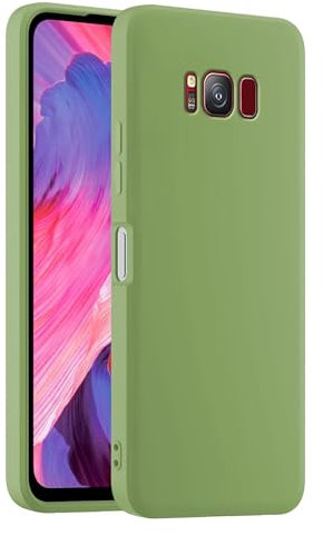 HULLIN Colorful Silicone Phone Case Cover, Suitable for Samsung Galaxy S8 (5.8) - Matcha Green