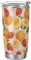 Anticsao Fresh Fruits Orange Strawberry Tumbler with Lid and Straw, Insulated Stainless Steel Tumbler Cup, Double Walled Travel Coffee Mug Thermal Vacuum Cups for Hot & Cold Drinks 20oz