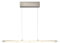 casa NOVA LED-Pendelleuchte - 90 x 150 cm - 4-flammig - Nickelfarben - Metall - Rauchglas - höhenverstellbar