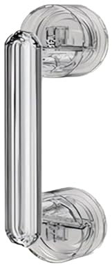 SUWOOPH Diamond Suction Cup Door Handle, Removable Household Door Handle for Bathroom, Cabinets, Glass Doors, Windows, Easy Installation, No-Drilling, Waterproof(Silver)