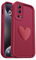 PanXCase Coque pour Vivo Y52 5G / Vivo Y72 5G - Étui 3D Heart Désign Cute Silicone, Protection Caméra Filles Femmes Antichoc Anti-Rayures Housse (Wine Red)