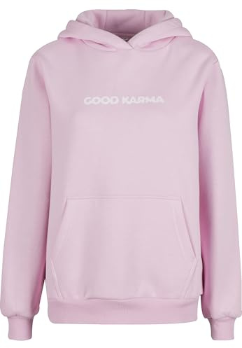 Miss Tee Karma Butterfly Ladies Fluffy Hoody softpink, S