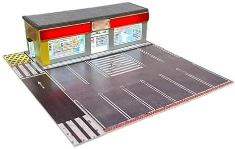 Car Garage Modello Negozio 1:64 luci Diorami Negozio Negozio con parcheggio