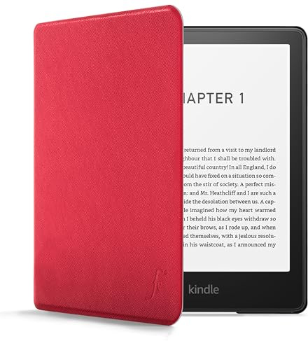 Forefront Cases Case for Amazon Kindle Paperwhite (16 GB) 7 & Paperwhite Signature Edition (32 GB) & Kindle Colorsoft (2024 Models) - Red - Slim, Light & Protective Smart Auto Sleep-Wake Cover