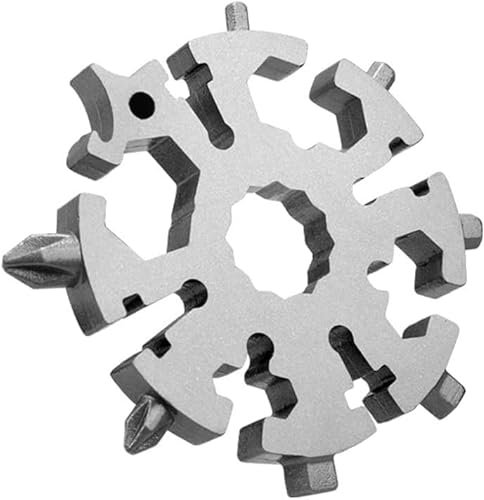 Multifunktionale tragbare Schneeflockenwerkzeuge Schneeflocken-Multitool, Schneeflocken-Schraubenschlüssel, Schneeflocken-Multitool, Schneeflocken-EDC-Schraubendreher, tragbares Werkzeug
