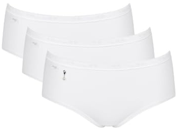 Sloggi Basic+ Pearl Midi 3 Pack Briefs White Pearl White L - 14