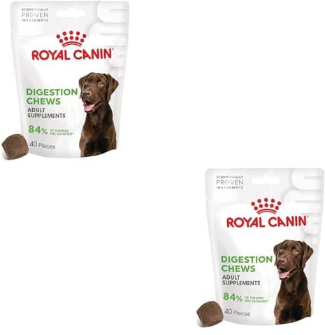 ROYAL CANIN Digestion Chews Adult Supplements | Doppelpack | 2 x 160 g | Ergänzungsfuttermittel für Adulte Hunde | Zur Unterstützung der normalen Verdauung und Darmflora