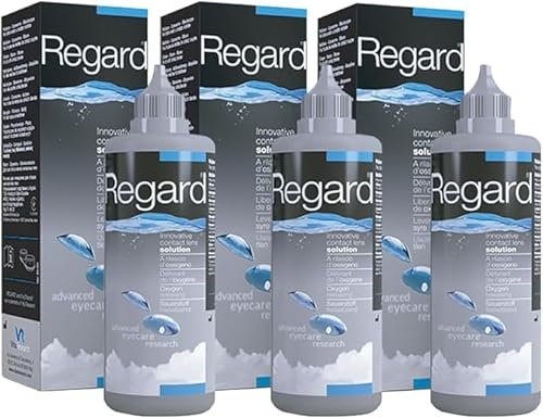 Avízor Regard 3x355ml - Solution for Cleaning, Disinfecting, and Rehydrating Contact Lenses - Preservative-Free - Oxygen-Based Cleaning - Complete Eye Health