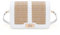 Faletony Straw Crossbody Bags for Women Summer Leather Stitching Straw Flap Bag Handbag Shoulder Clutch Purse White