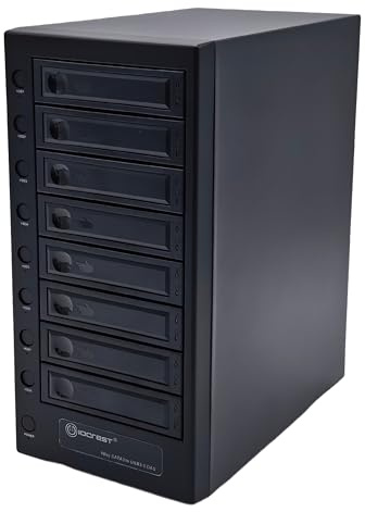 Boîtier de Disque Dur Externe USB 4.0 (40 Gbit/s) Type-C 8 Baies 2,5 et 3,5 SATA