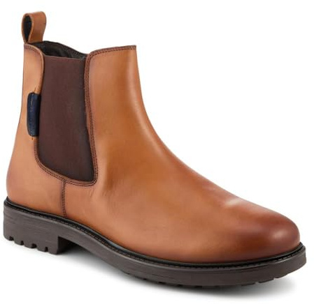 Pavers Smart Leather Chelsea Boots - Tan Size 8