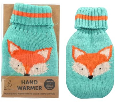 Reusable Hand Warmer Gel Pack With Knitted Cover - Fox
