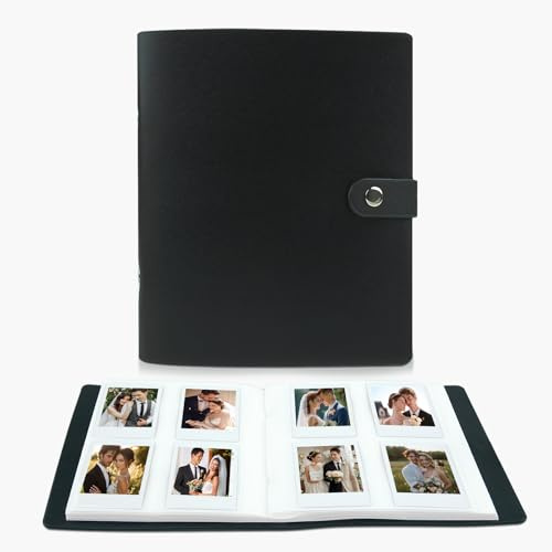 Fotoalbum mit 320 Taschen für Instax Mini Film und Polaroid 2x3 Zoll Fotos | für Fujifilm Instax Mini 9 40 11 12 13 Evo LiPlay Sofortbildkameras, Polaroid Snap PIC-300 & Kodak Zink-Fotodrucker, Schwarz